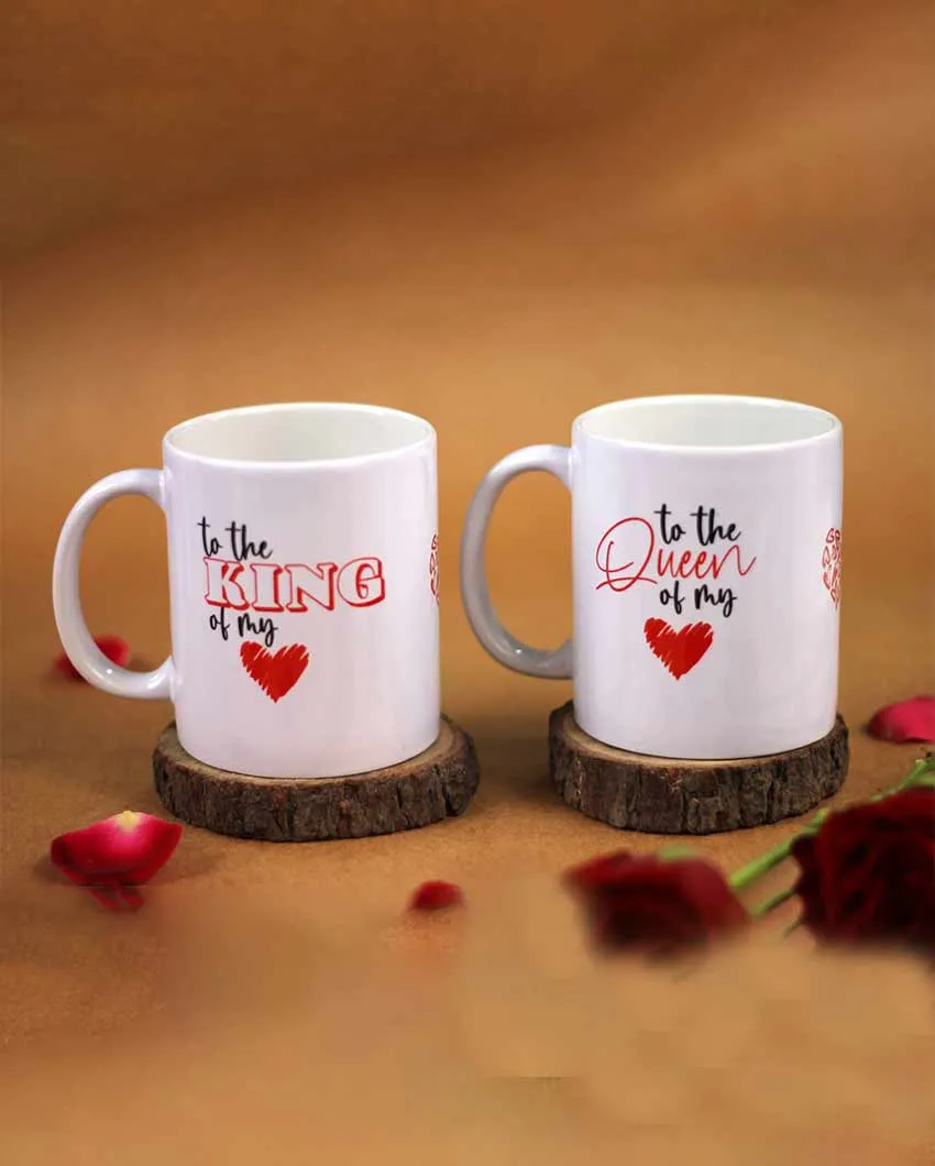 2 King Queen Ceramic Mug Set | 4 x 5 x 3 inches | 0.5 kg