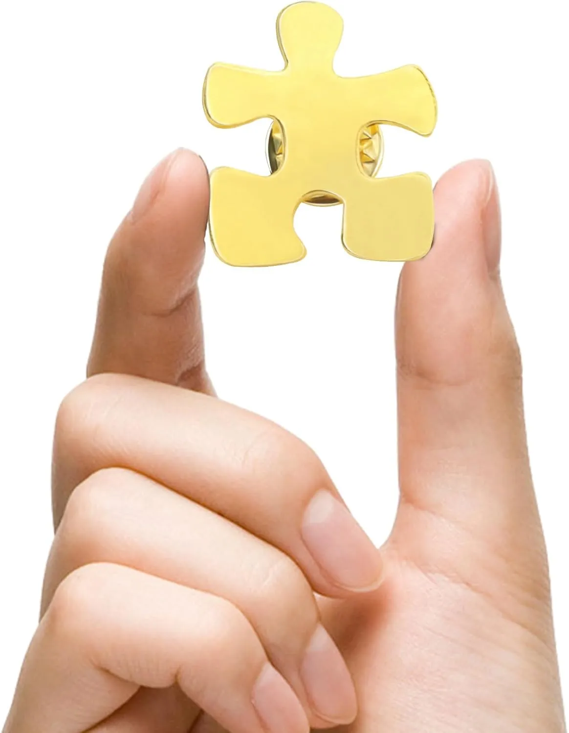 20/50/100/200Pcs Employee Appreciation Gifts Gold Puzzle Piece Pins Bulk Autism Awareness Pin Thank You Gifts Button Brooch Badge Pin