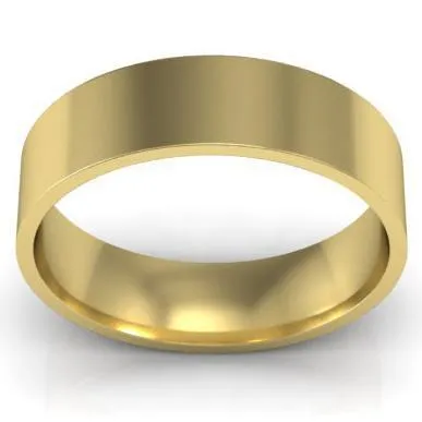 5mm Flat Wedding Ring in 18k