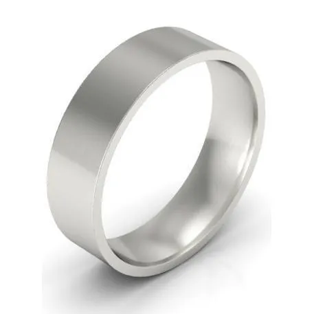 5mm Flat Wedding Ring in 18k