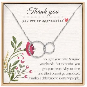 925 Sterling Silver Necklace for Women, Thank You Gift, Teacher Appreciation Gift