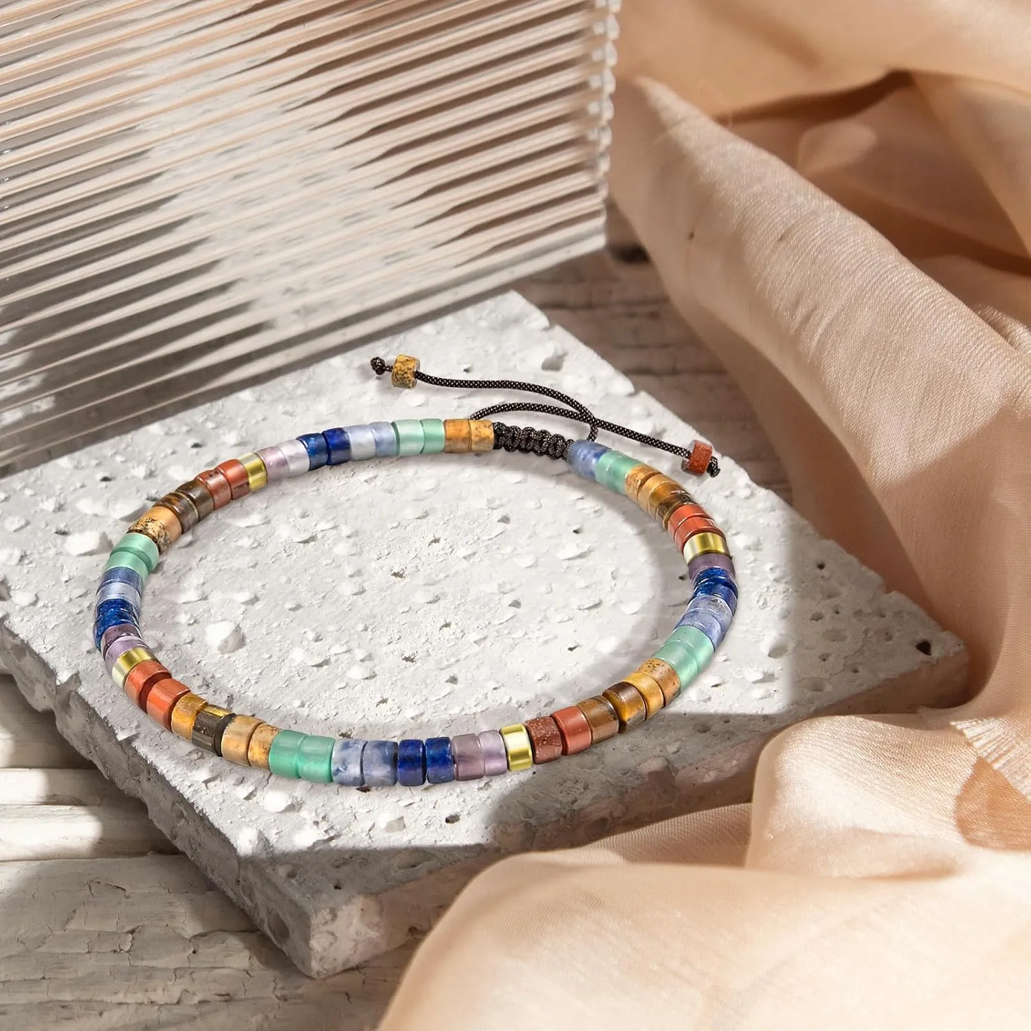 AGOT Thank You Gifts for Women: Teacher Appreciation Office Gifts for Coworkers Employee Boss Lady Manager Colleague Natural Stone Bracelet