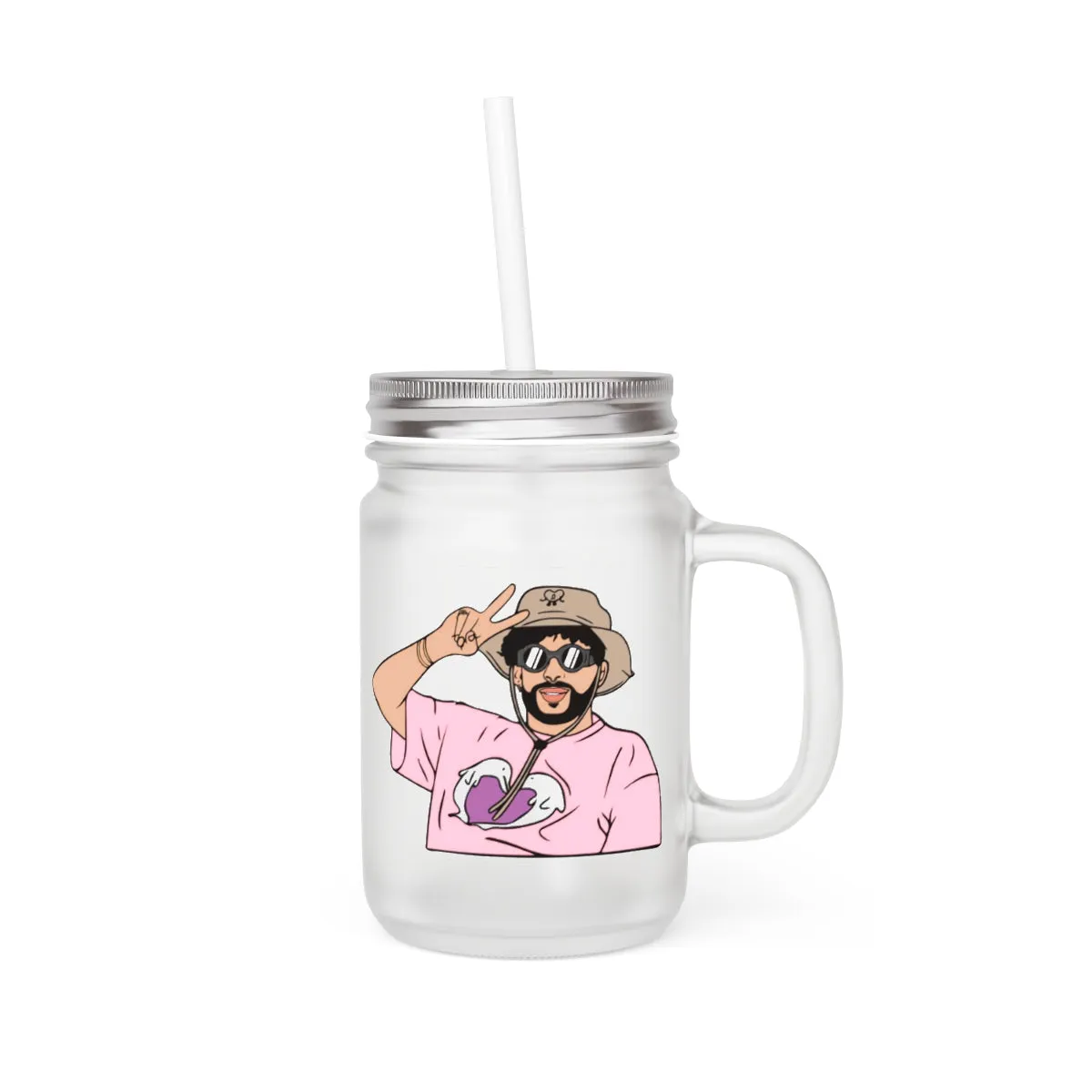 Bad Bunny Mason Jar
