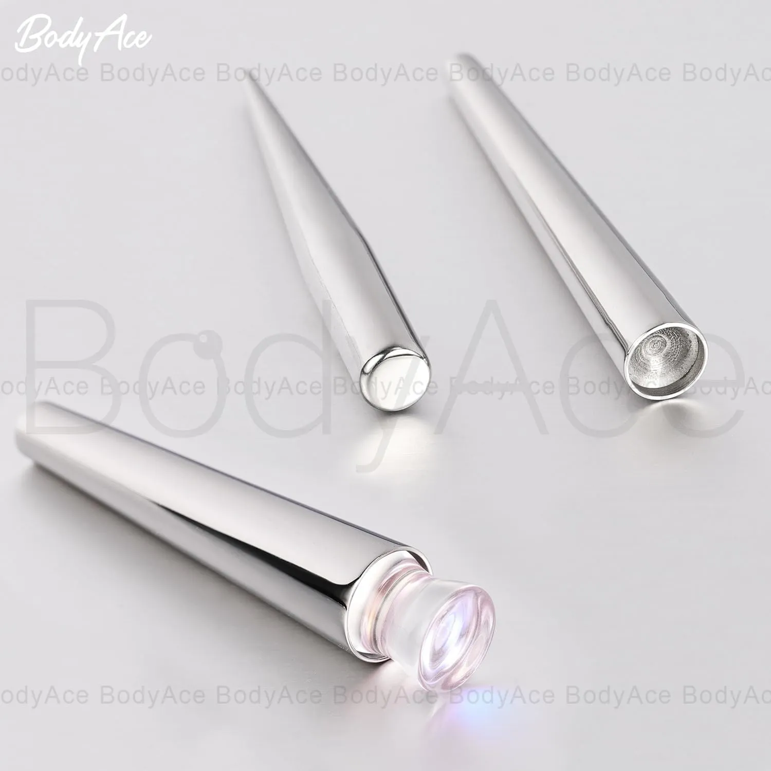 BodyAce 1pc Insertion Taper for Ear Plugs, Stainless Steel Piercing Taper Gauge Earrings Tunnel Assistant Tool, 1.4mm-11mm Ear Lobe Expander Jewelry