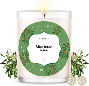 Christmas Winter Candles and Jewelry Earring Inside| Mistletoe Kiss | Home Decor Gifts