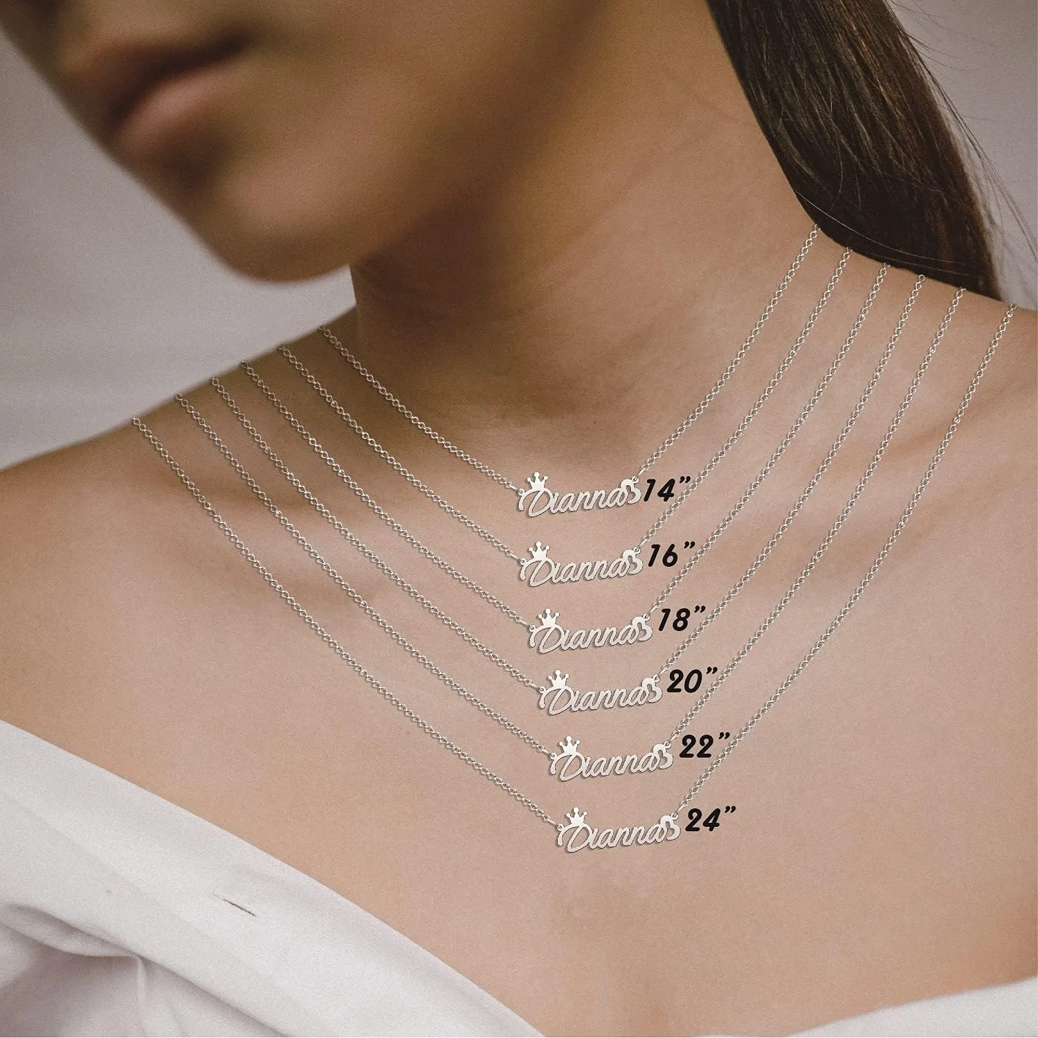 Custom Name Necklace Personalized 18K Gold Plated Nameplate Customized Jewelry Pendant Gift for Women