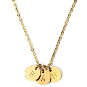 Custom Tiny Coin Initial Necklace, Personalized Dainty Jewelry for Women, Handmade Gift for Her, Mothers Day, Birthday, or Mother's Day Gifts  TCN