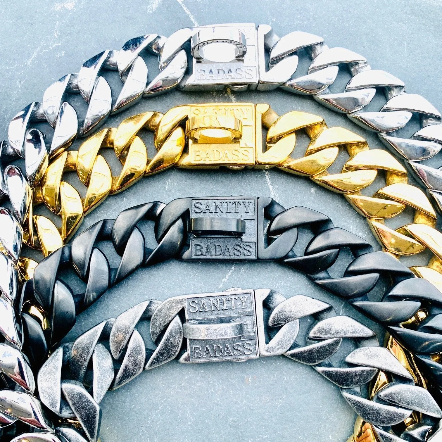 “Dog Collar” - Gold - Sanity's Bad Ass Custom - 1 wide - D83
