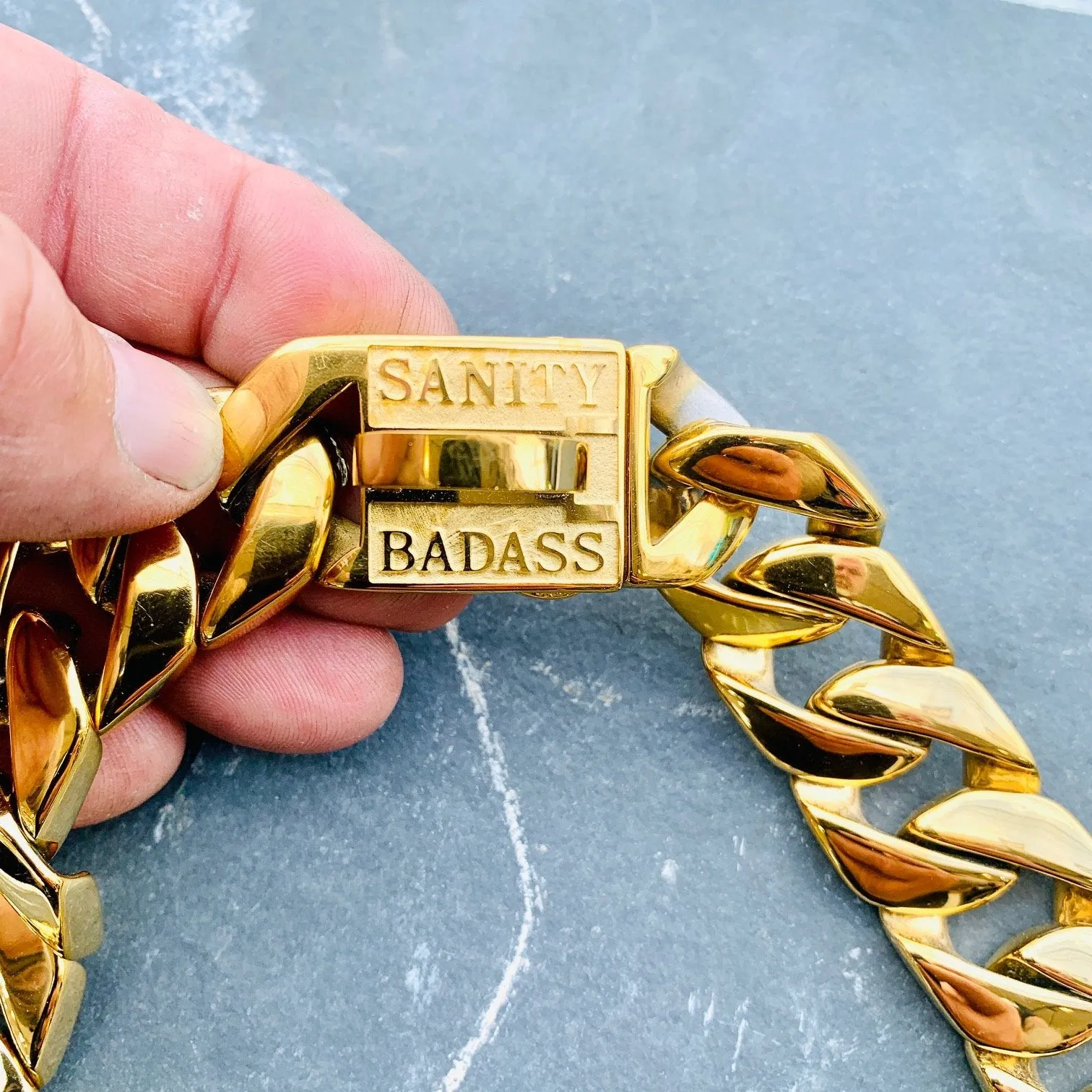 “Dog Collar” - Gold - Sanity's Bad Ass Custom - 1 wide - D83