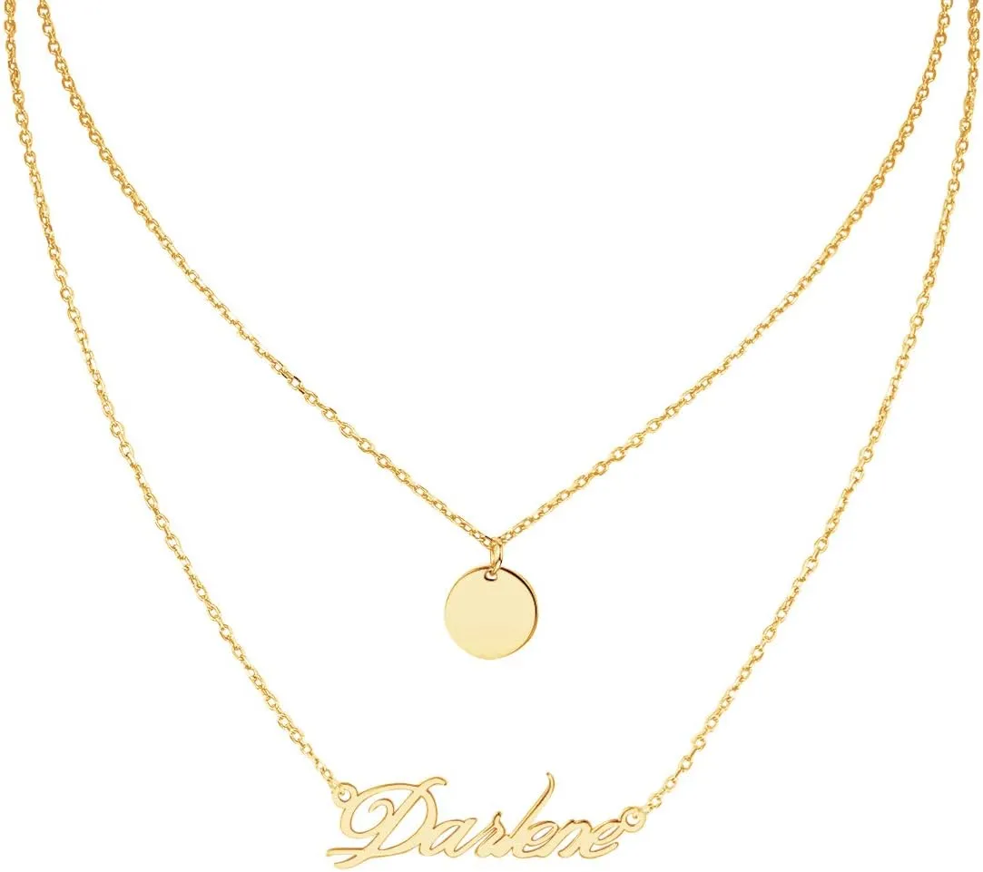 Dreamdecor Custom Name Necklace with Any Name Personalized, Sterling Silver Jewelry Gift for Women