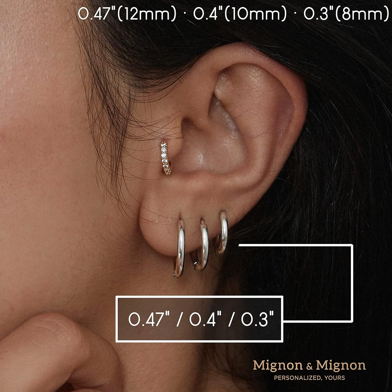 Gold Tiny Huggie Hoops Earrings Sets for Men Women Thick Bold Earrings Gold Conch Hoops Earrings Hypo-allergenic Ear Accessories for Her -HE