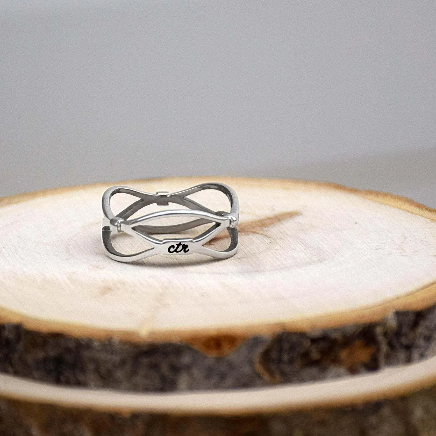 Lattice LDS CTR Ring by Ringmasters | Choose the Right Faith Ring | Keepsake LDS Jewelry