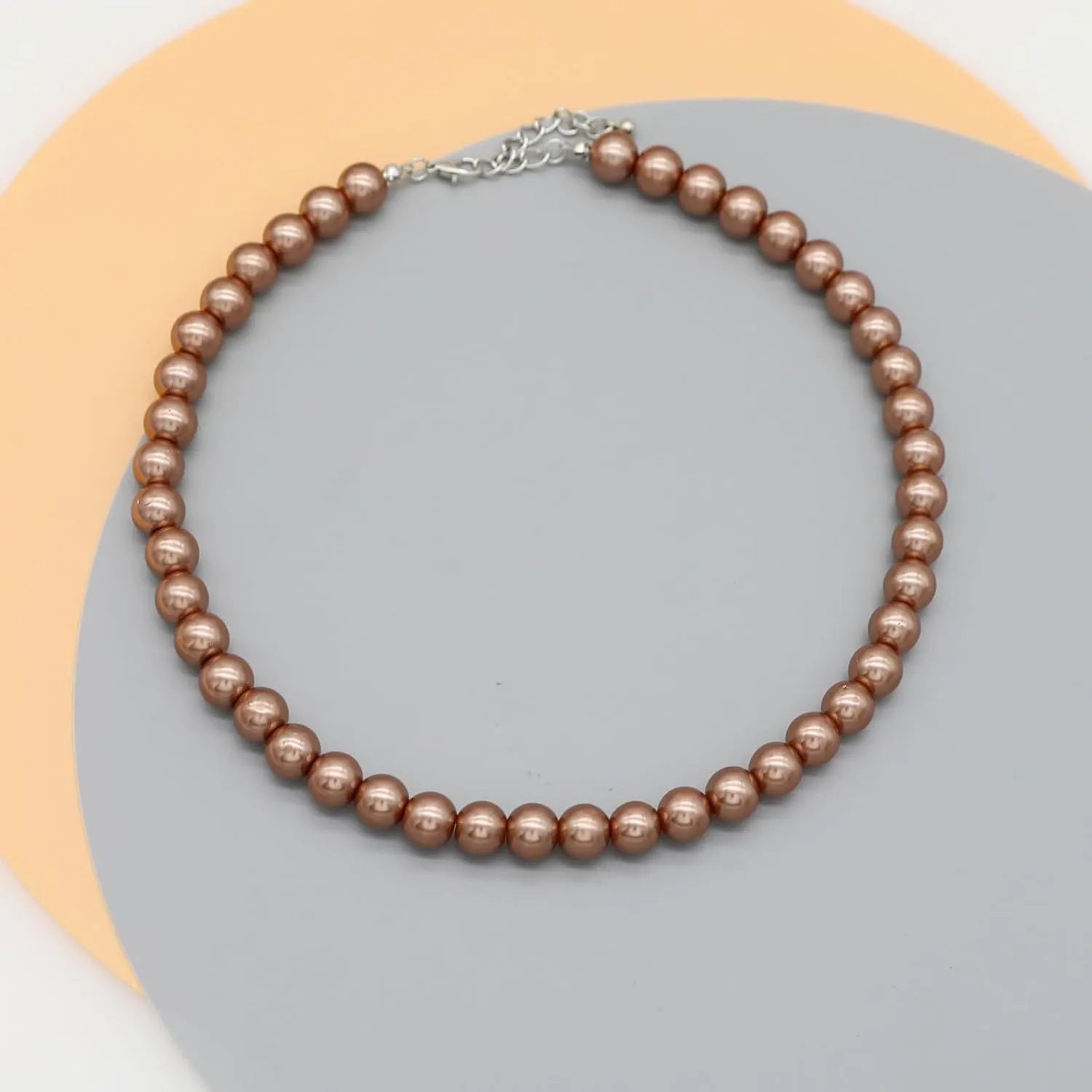 Long Simulated 10mm AAA Pearl Strand Necklace for Women Multicolor Pearl Choker Necklace 1920s Pearl Statement Necklace Costume Jewelry