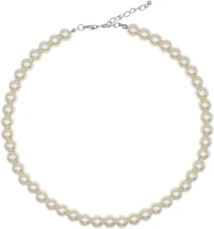 Long Simulated 10mm AAA Pearl Strand Necklace for Women Multicolor Pearl Choker Necklace 1920s Pearl Statement Necklace Costume Jewelry