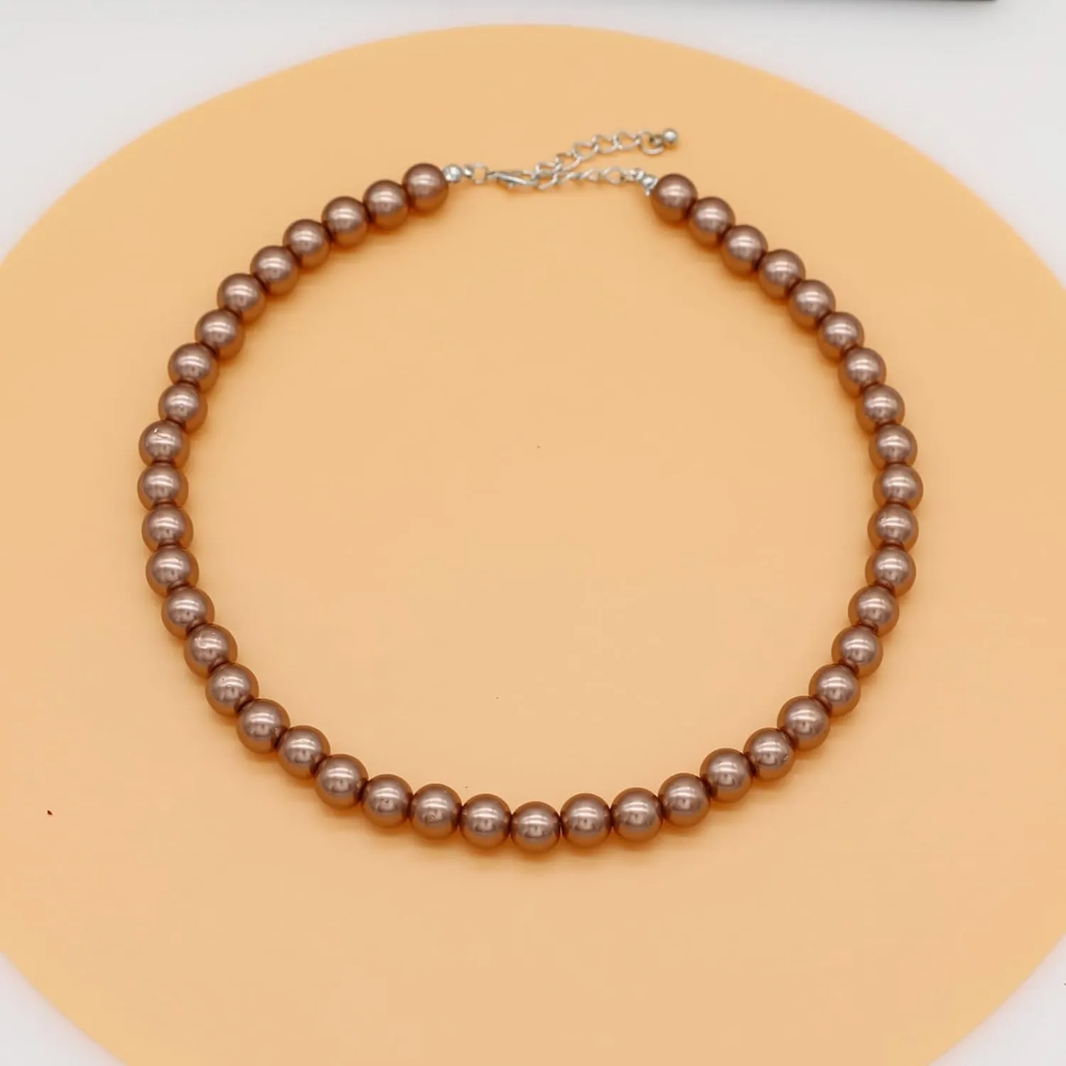 Long Simulated 10mm AAA Pearl Strand Necklace for Women Multicolor Pearl Choker Necklace 1920s Pearl Statement Necklace Costume Jewelry