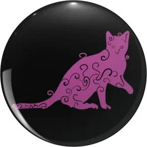 Magenta Magic Cat Desk Mat Street Cats Black Cat Holding On For Boy And Girls Lapel Pin Cute Brooch Pins Badges