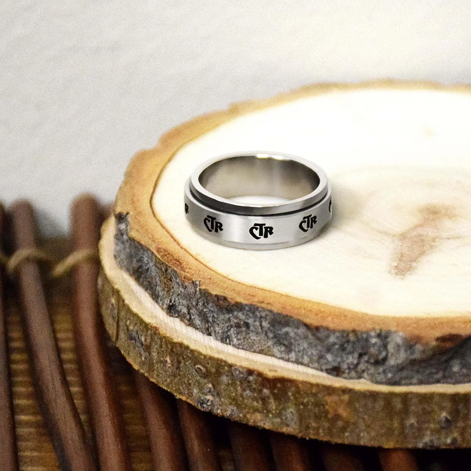 Narrow Spinner LDS CTR Ring by Ringmasters | Choose the Right Faith Ring | Keepsake LDS Jewelry