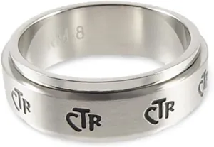 Narrow Spinner LDS CTR Ring by Ringmasters | Choose the Right Faith Ring | Keepsake LDS Jewelry