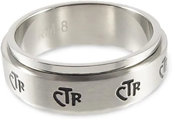 Narrow Spinner LDS CTR Ring by Ringmasters | Choose the Right Faith Ring | Keepsake LDS Jewelry