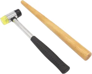 NIUPIKA Jewelers Rubber Hammer Mallet with Wood Ring Mandrel Sizer Sizing Adjuster Ring Shaper Repair Tools Jewelry Making Kit