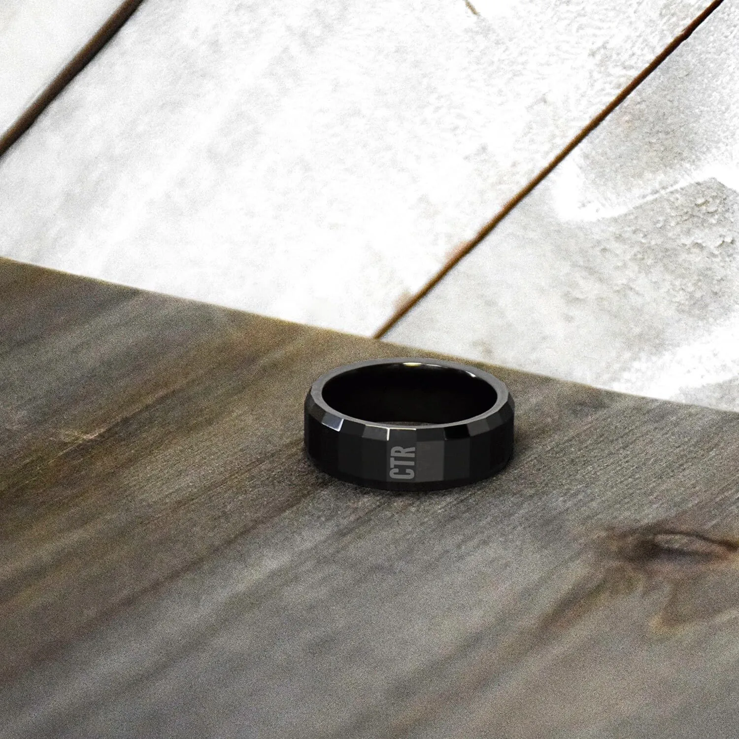 Obsidian Tungsten LDS CTR Ring by Ringmasters | Choose the Right Faith Ring | Keepsake LDS Jewelry
