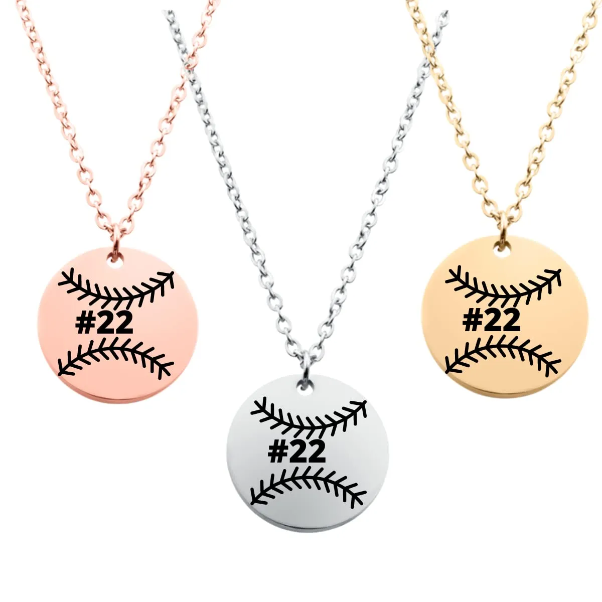 Personalized Softball Necklace, Softball Gifts for Women, Teens, Custom Engraved Softball Pendant, Custom Softball Accessories