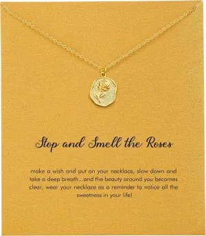 RZKING Gold Necklace for Women, Dainty Butterfly Heart Bow Rose Necklace, Gifts for Best Friend Sister Mom Girlfriend, Graduation Chritmas Birthday Anniversary Thank You Gifts
