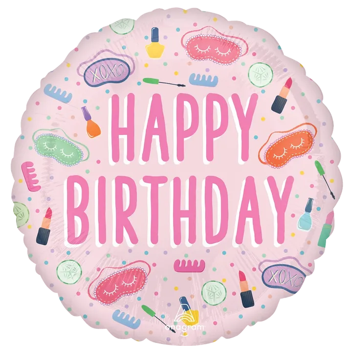 Spa Party Birthday Mylar Balloon, 18" | 1 ct