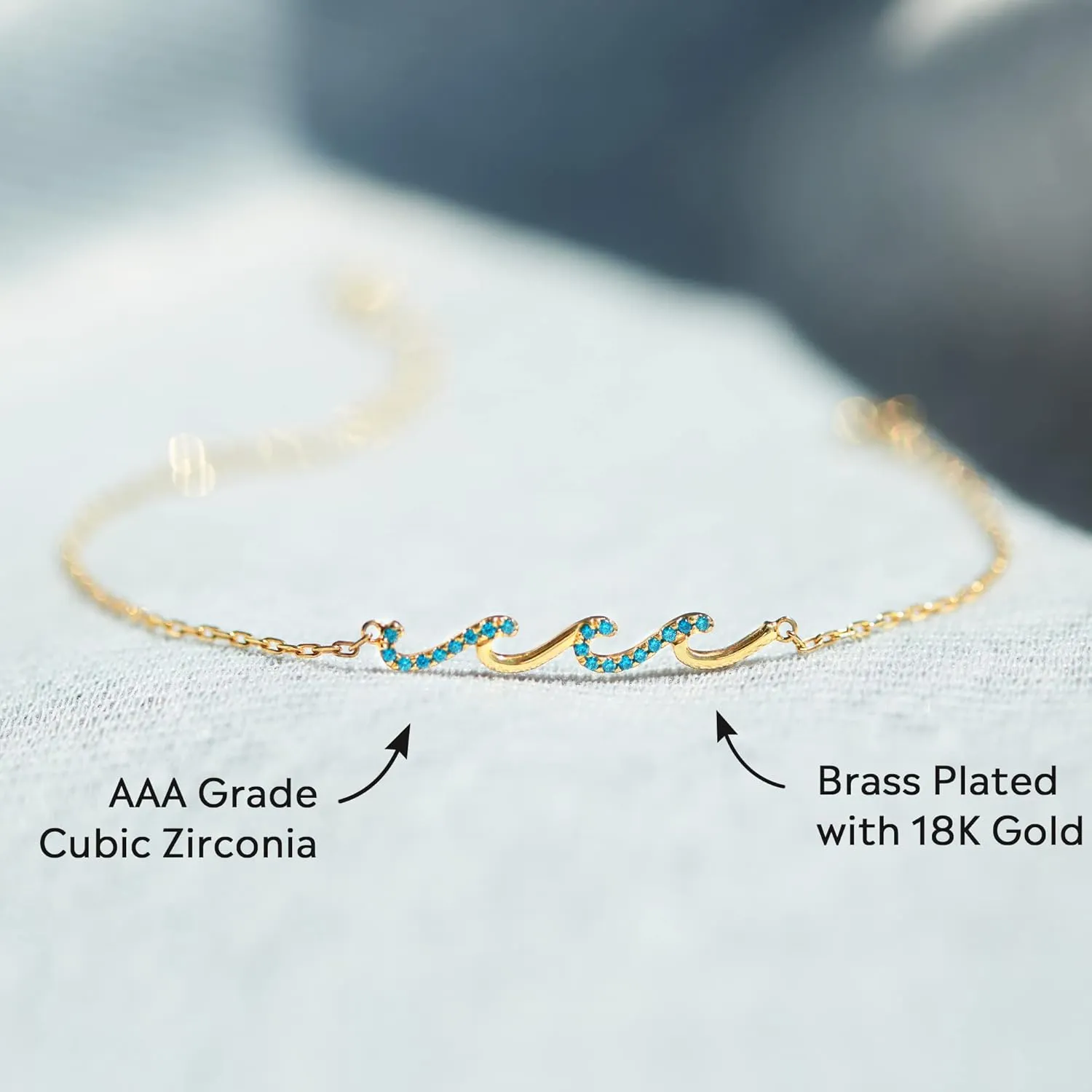 STORYJEWELLERY Gifts for Sister, Birthday Presents for Mom Sister and Friend, Wave Bracelet, Mom Bracelet, Mothers Day Gifts, Present for Granddaughter