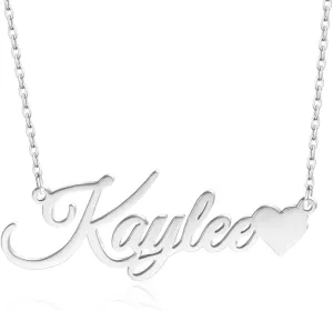 TinyName Custom Name Necklace Personalized 18K Gold Plated Nameplate Customized Jewelry Gift for Women