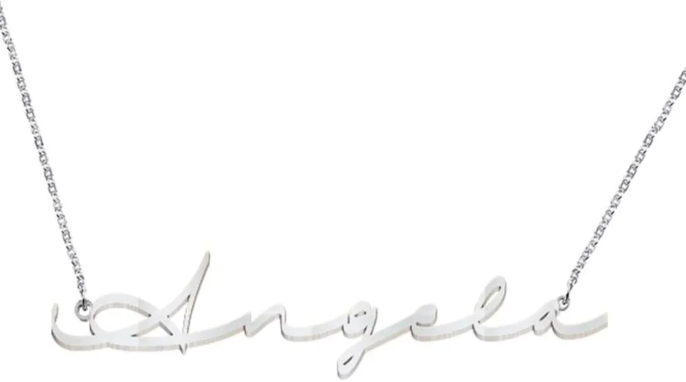Womens Personalized Pendant Signnature Script Custom Name Necklace Christmas Gift Jewelry
