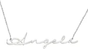 Womens Personalized Pendant Signnature Script Custom Name Necklace Christmas Gift Jewelry